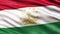 Tajikistan Flag Seamless Loop. 3D animation.