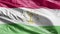 Tajikistan flag slow waving on the wind loop