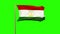 Tajikistan flag with title waving in the wind