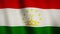 Tajikistan flag waving abstract closeup shows national democracy - seamless loop animation video