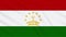 Tajikistan flag waving cloth, background loop