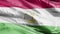Tajikistan flag waving on the wind loop