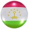 Tajikistan national flag button