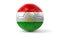 Tajikistan - national flag on soccer ball