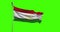 Tajikistan national flag waving footage. Chroma key
