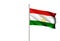 Tajikistan national flag waving isolated white background realistic 3d illustration