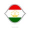 Tajikistan national team flag in style for international basketball competitions