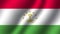 Tajikistan national wavy flag vector illustration