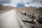 Tajikistan. Pamir highway. Road to the clouds. Toned