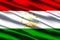 Tajikistan realistic flag illustration.