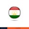 Tajikistan round flag vector design.