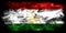 Tajikistan smoke flag on a black background