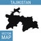 Tajikistan vector map with title