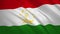 Tajikistan . Waving flag video background