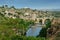 Tajo river and the Alcantara bridge, Toledo, Spain