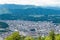 Takayama City view from Ruins of Matsukura Castle in Takayama, Gifu, Japan