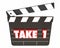 Take 1 One First Attempt Try Scene Movie Clapper Board