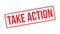 Take action rubber stamp