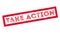 Take Action rubber stamp