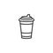 Take away coffee cup line icon