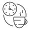 Take a break black line icon. To have a short rest period in one\\\'s work or studies, other activities. Pictogram for web page,