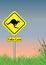Take care a yellow sign to protect Australian wildlife
