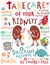 Take care of your kidneys. Creative vertical poster in modern style.