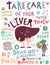 Take care of your liver. Creative vertical poster in modern style.