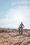 Take every opportunity to ride. Full length shot of two athletic men mountain biking through the wilderness.