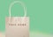 Take Home Paper Bag on Pastel Green Background