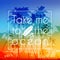 Take me to the ocean label on bright tropical