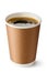 Take-out coffee in opened thermo cup