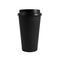 Takeaway black paper coffee cup isolated
