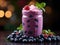 takeaway blueberry smoothie mock-up, blueberry coloured