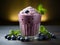 takeaway blueberry smoothie mock-up, blueberry coloured