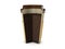 Takeaway coffee cup with lid isolated