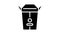 takeaway food box glyph icon animation