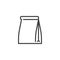 Takeaway food packaging line icon