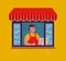 Takeaway food. Restaurant, eatery menu vector illustration