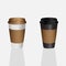 Takeaway Hot coffee cups, Can be any kind of hot drink like Hot green tea latte, Hot latte coffee or Cappuccino in white-grey and