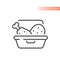 Takeaway meal line vector icon