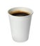 Takeaway paper coffee cup isolated