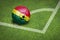 Taking a corner with Ghana flag soccer ball