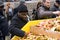 Taking Fruit at Free Food at Trafalgar Square