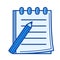 Taking note line icon.