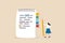 Taking note for study and work, efficiency way for important information, summary or conclusion, planning or productivity concept