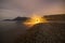 Taking pictures of steel wool by the naked sea