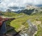 Taking train of Bernina