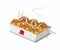 Takoyaki japanese street food in cartoon isometric illustration vector isolated in white background