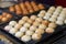 Takoyaki : Meat balls as Japanese style on pan